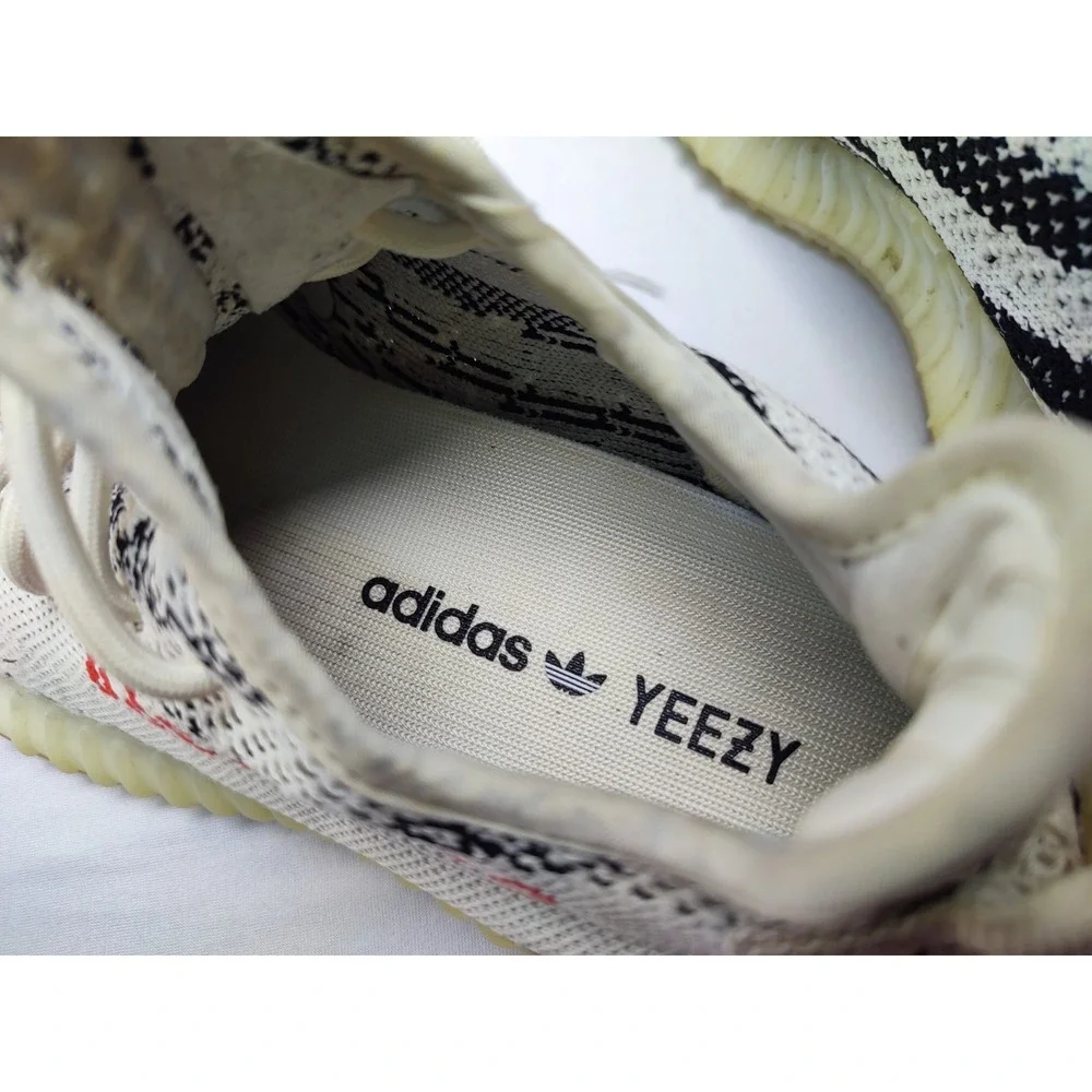 Adidas Yeezy Boost 350 V2 Zebra White Black Red Mens US 6 CP9654